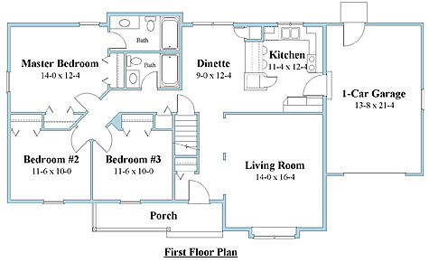 Ranch Home 1st floor plan